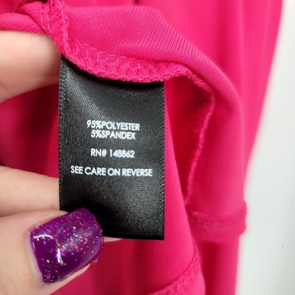 Torrid Pink V-neck Short Flutter Sleeves Skate Dress Women's Size 3X NEW - Picture 9 of 9